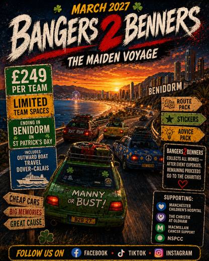Bangers To Benidorm Charity Rally Challenge