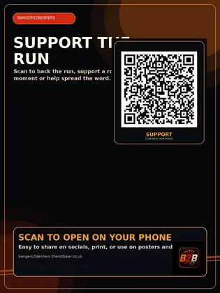 Support The Run QR Poster