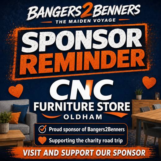 Bangers2Benners Sponsor Reminder Poster