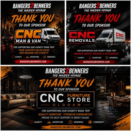 A Composite Image With 3 Separate Sponsor Thank Yo