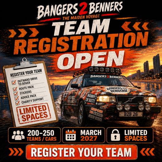 Bangers2Benners Team Registration Now Open