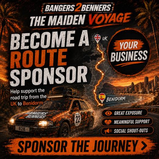 Sponsor The Journey UK To Benidorm