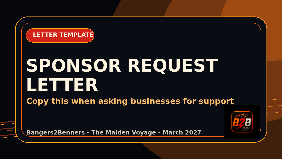 Sponsor Request Letter cover